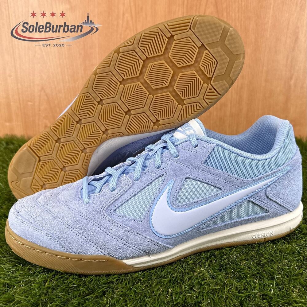 Nike Gato Aluminum Palest Purple Blue Soccer Cleats HQ6020-401 Men's Size 12